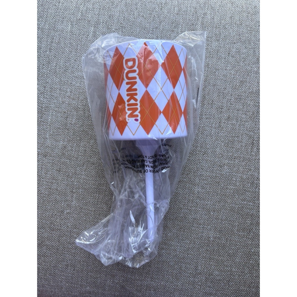 Dunkin Donuts Golf Tee Cup Holder Limited Edition 2026 Promo Orange Plaid
